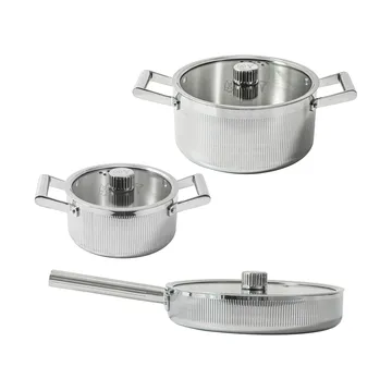 Juego de ollas Glima Pro plus - Acero inoxidable, 6 piezas - Vargen & Thor