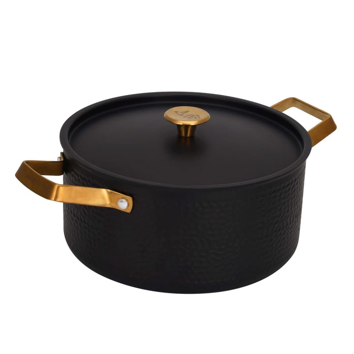 Olla con tapa Arvet hamrad negro - Mio, 4 L - Vargen & Thor