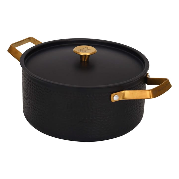 Olla con tapa Arvet hamrad negro - Mio, 4 L - Vargen & Thor