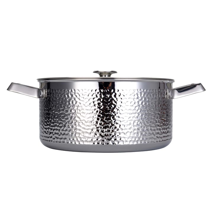 Olla con tapa Kroma hamrad cromado - Pixel, 4 L - Vargen & Thor