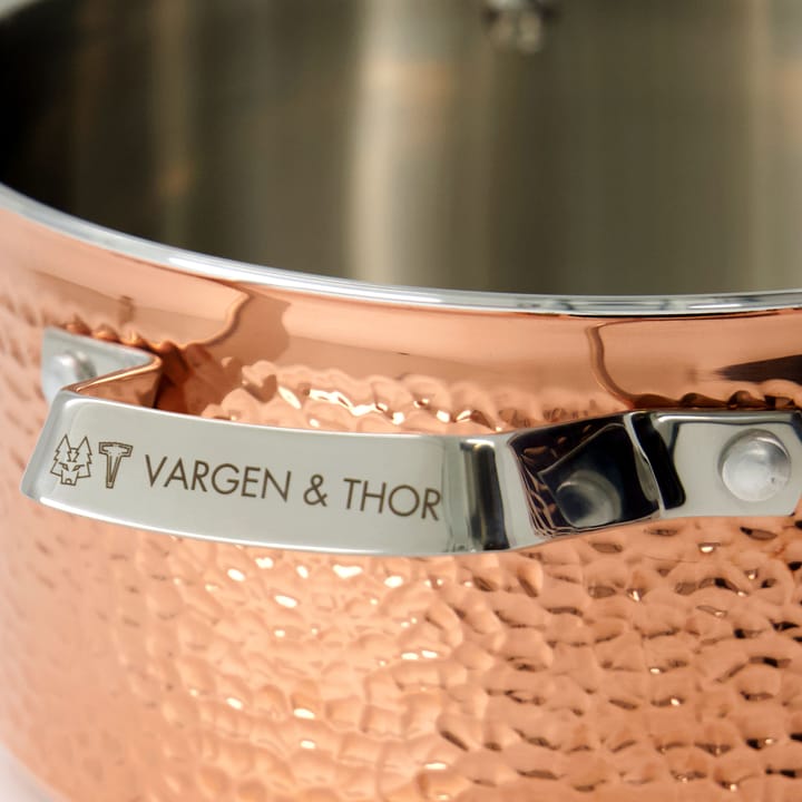 Olla con tapa Mjölner hamrad cobre, Miranda, 4 L Vargen & Thor