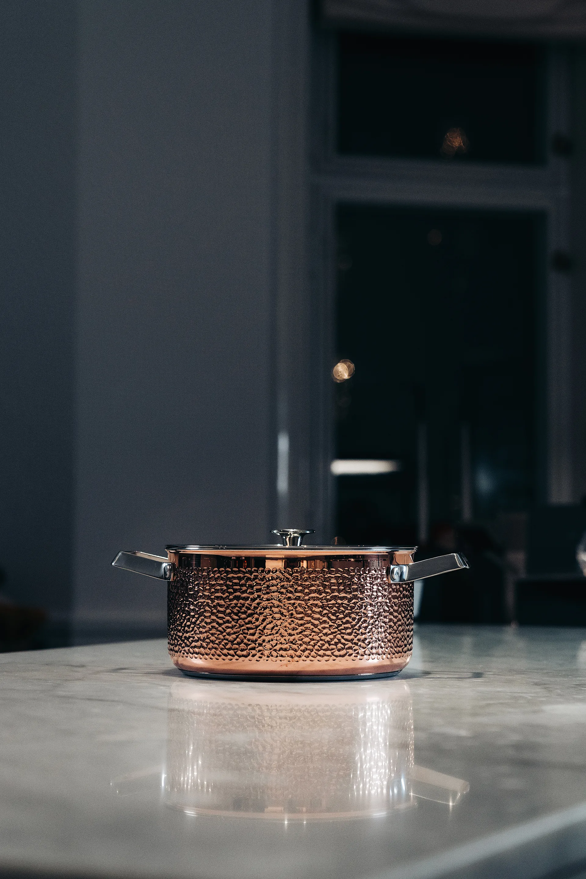 Olla con tapa Mjölner hamrad cobre, Miranda, 4 L Vargen & Thor