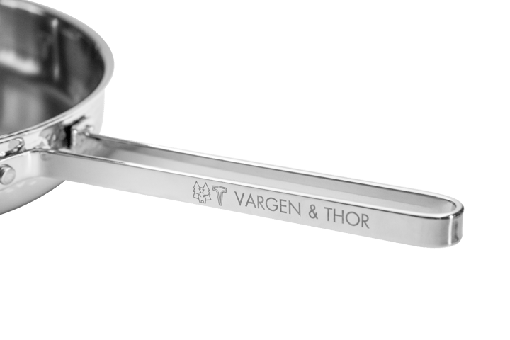 Sartén saltear Modelo M1 forjada Ø28 cm - Cromo con tapa - Vargen & Thor