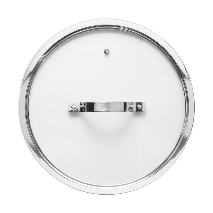 Tapa de vidrio Bas - Plateado, Ø28 cm - Vargen & Thor