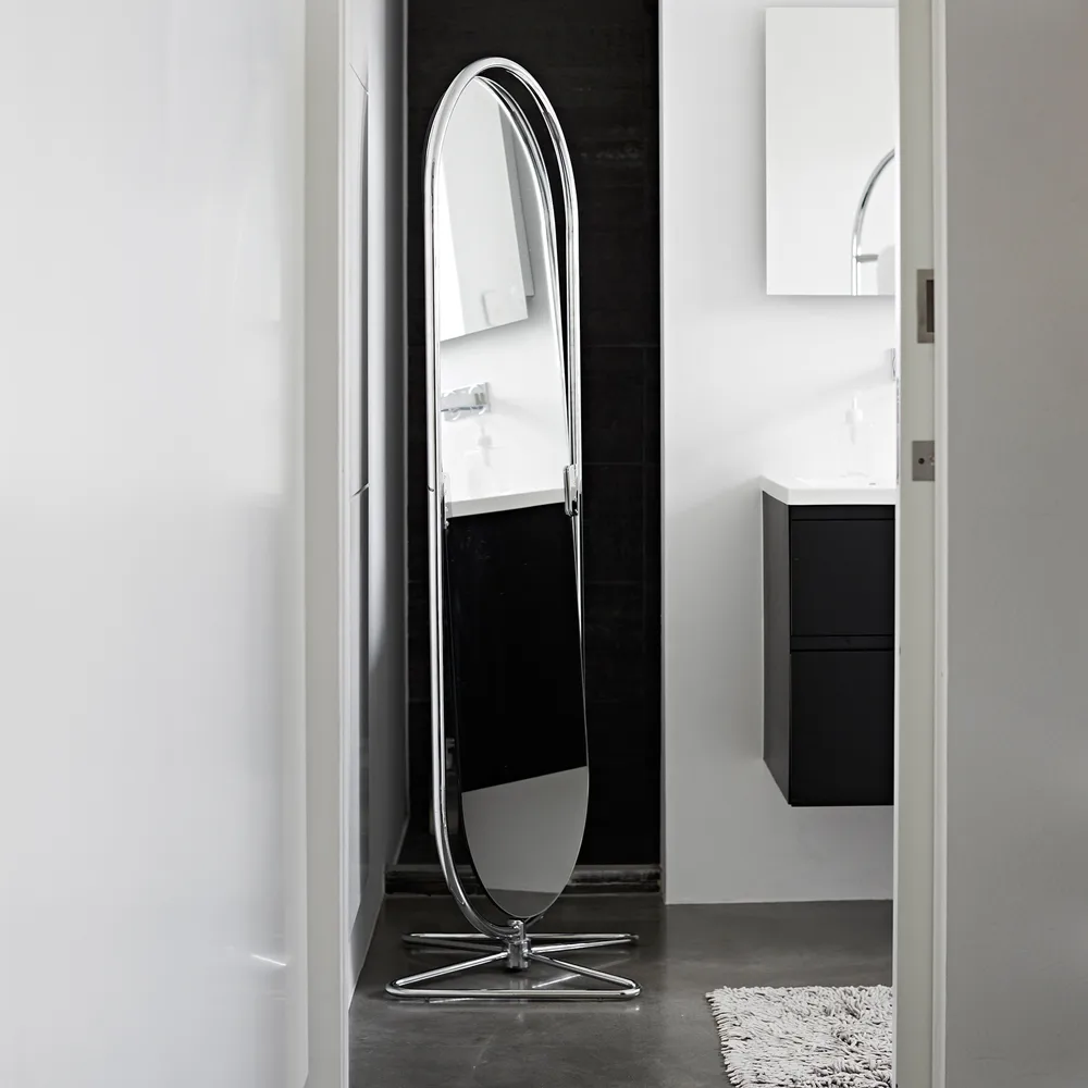 Espejo de suelo Panton System 123, Cromo Verpan
