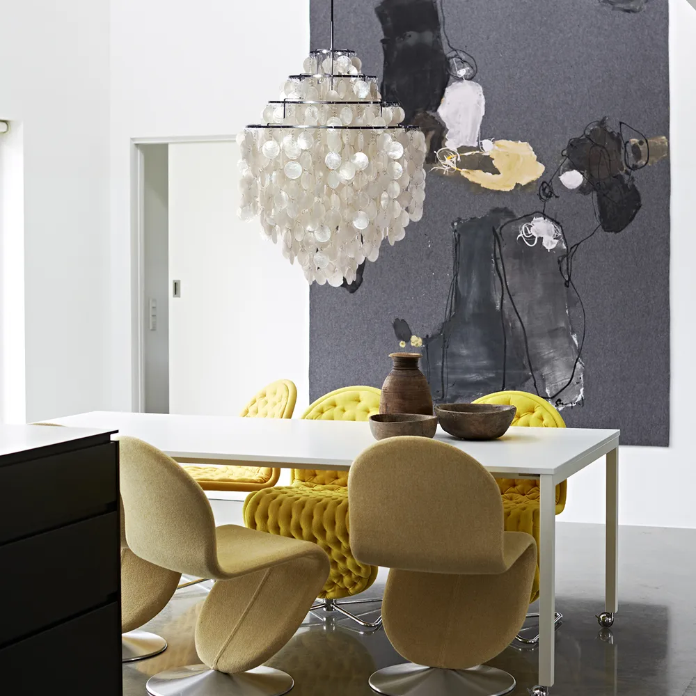 Lámpara colgante Fun 0 DM, Nacarado, cromo Verpan