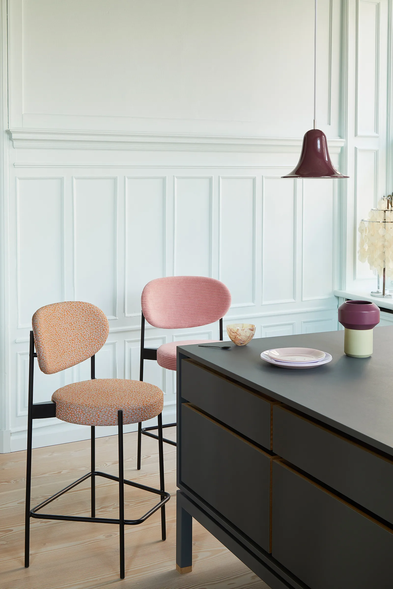 Lámpara de mesa Pantop Ø23 cm, Burgundy Verpan