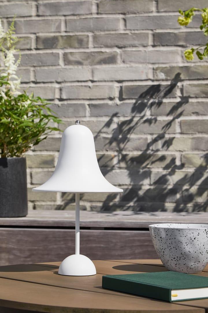 Lámpara de mesa portátil Pantop 30 cm, Matt White Verpan