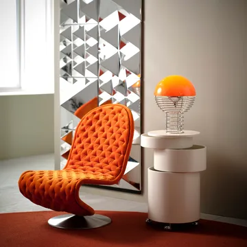 Lámpara de mesa Wire Ø30 cm - Chrome-orange - Verpan