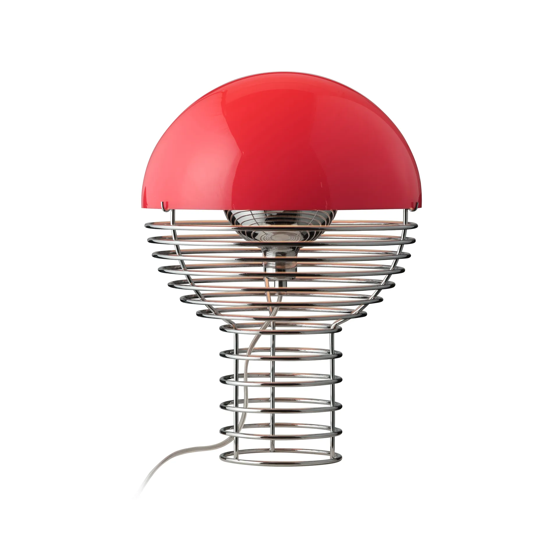 Lámpara de mesa Wire Ø30 cm, Chrome-red Verpan