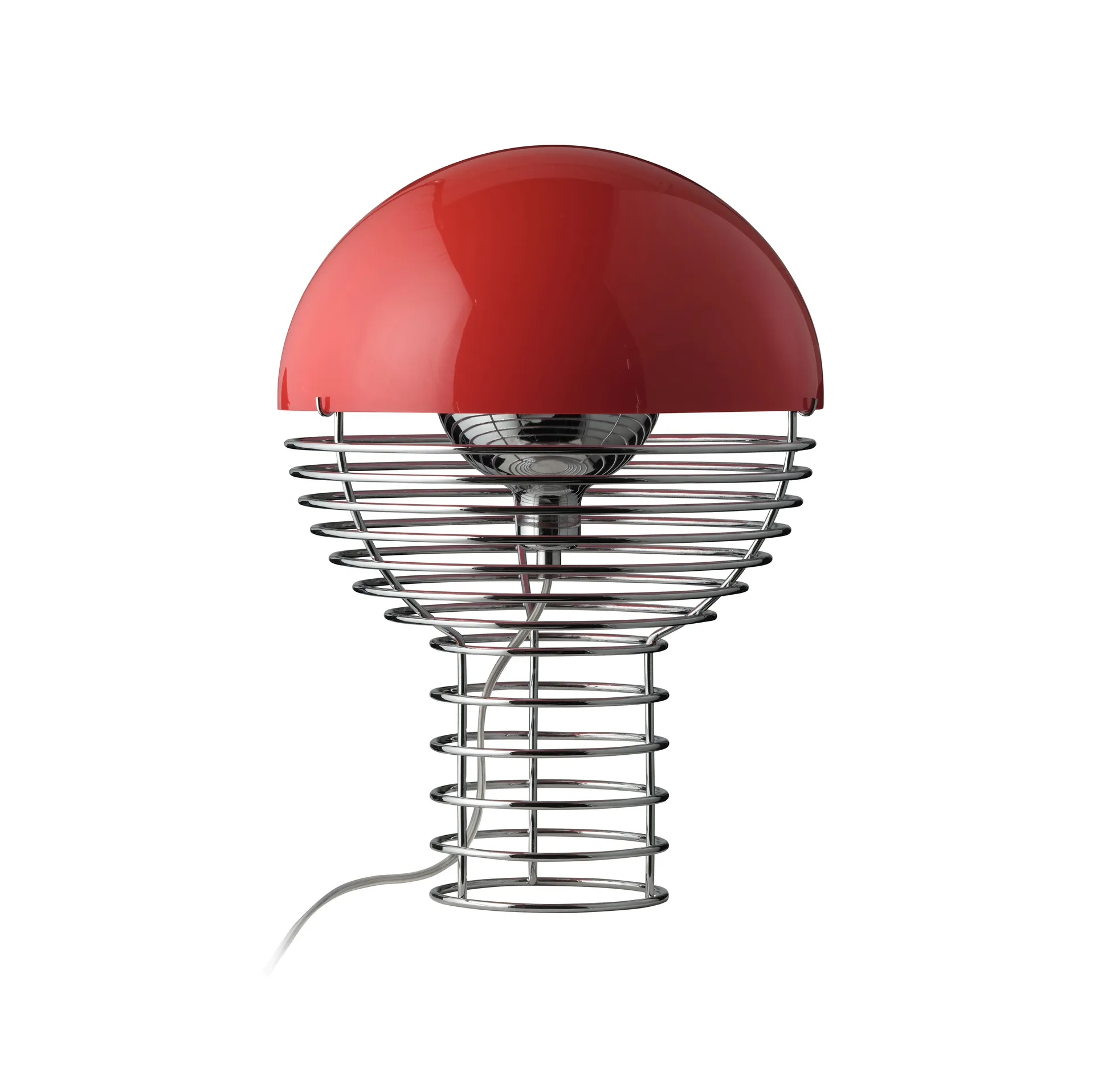 Lámpara de mesa Wire Ø30 cm, Chrome-red Verpan