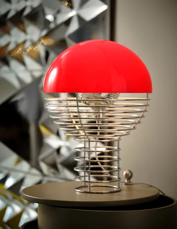 Lámpara de mesa Wire Ø30 cm - Chrome-red - Verpan