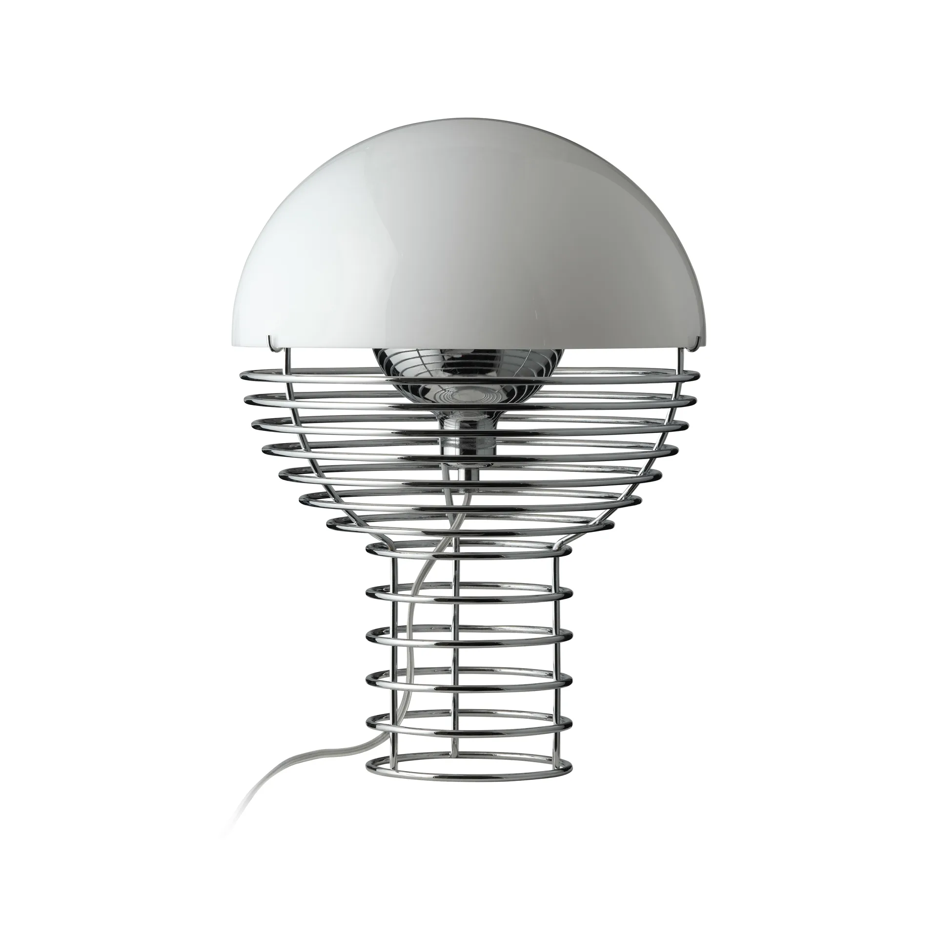 Lámpara de mesa Wire Ø30 cm, Chrome-white Verpan
