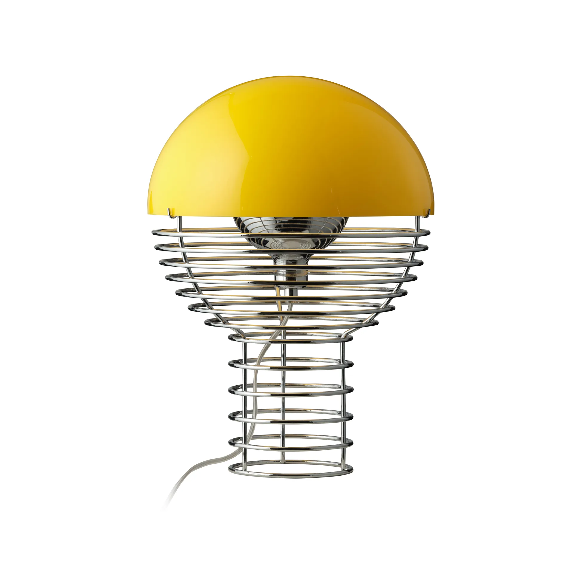 Lámpara de mesa Wire Ø30 cm, Chrome-yellow Verpan