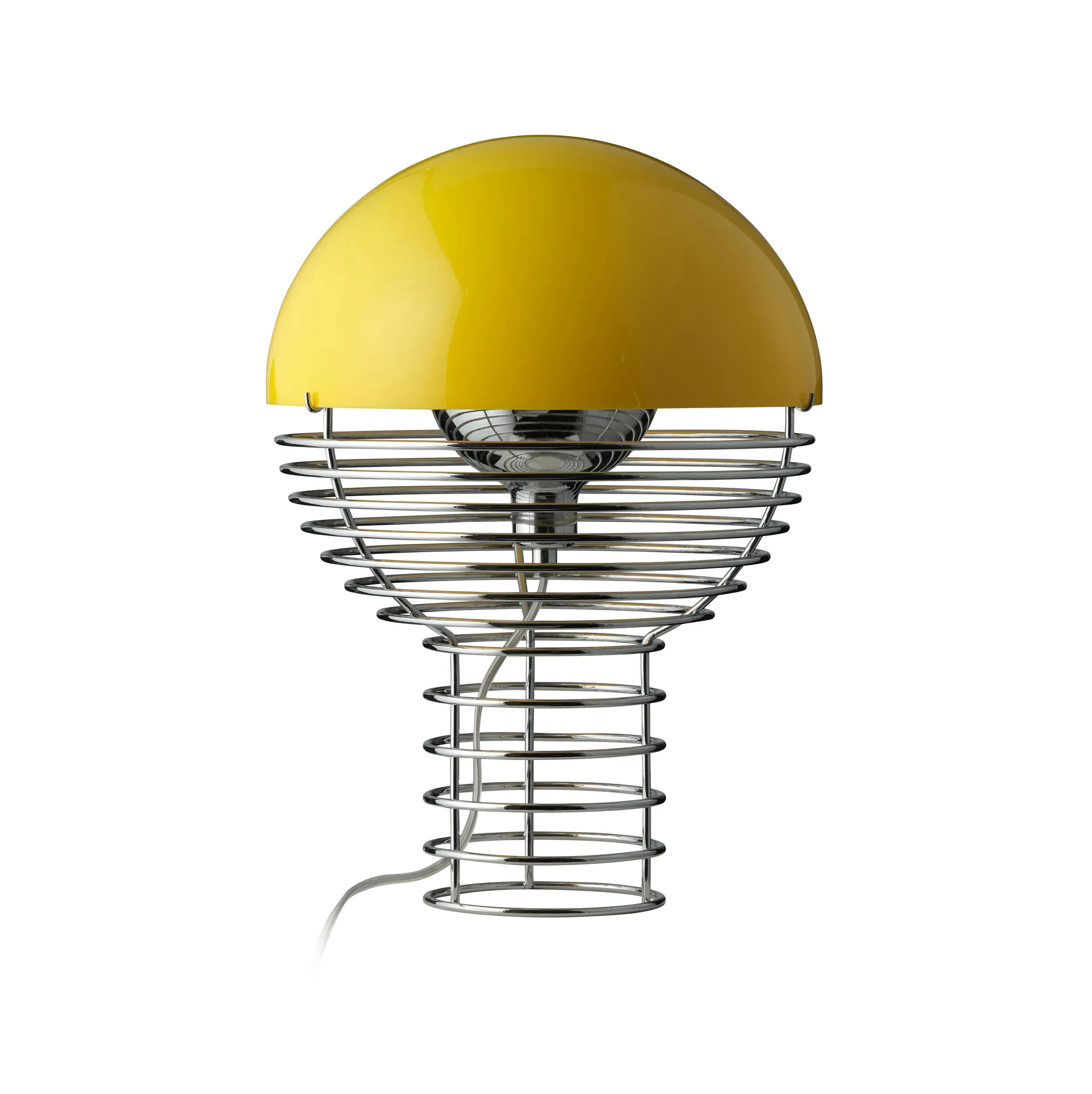 Lámpara de mesa Wire Ø30 cm, Chrome-yellow Verpan