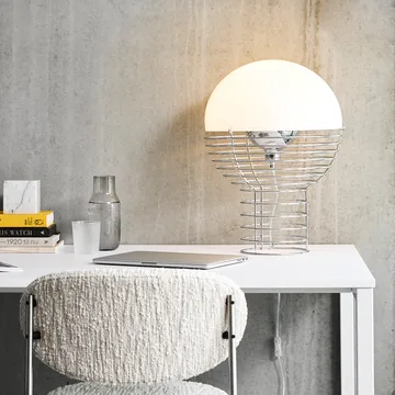 Lámpara de mesa Wire Ø40 cm - blanco - Verpan