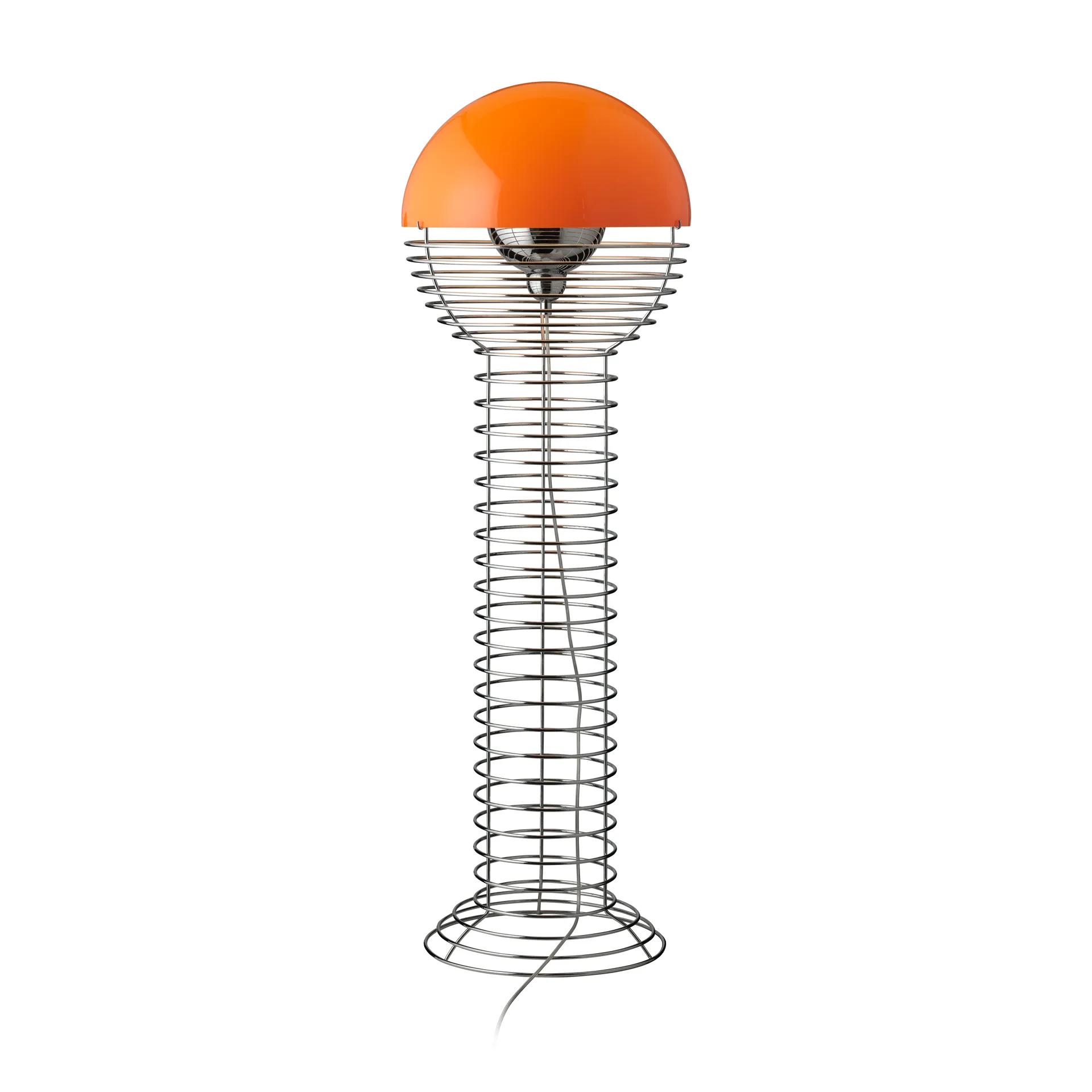 Lámpara de pie Wire, Chrome-orange Verpan