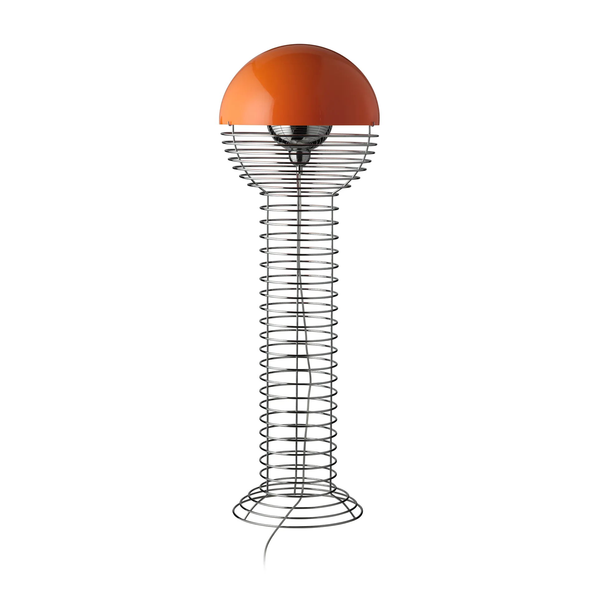 Lámpara de pie Wire, Chrome-orange Verpan