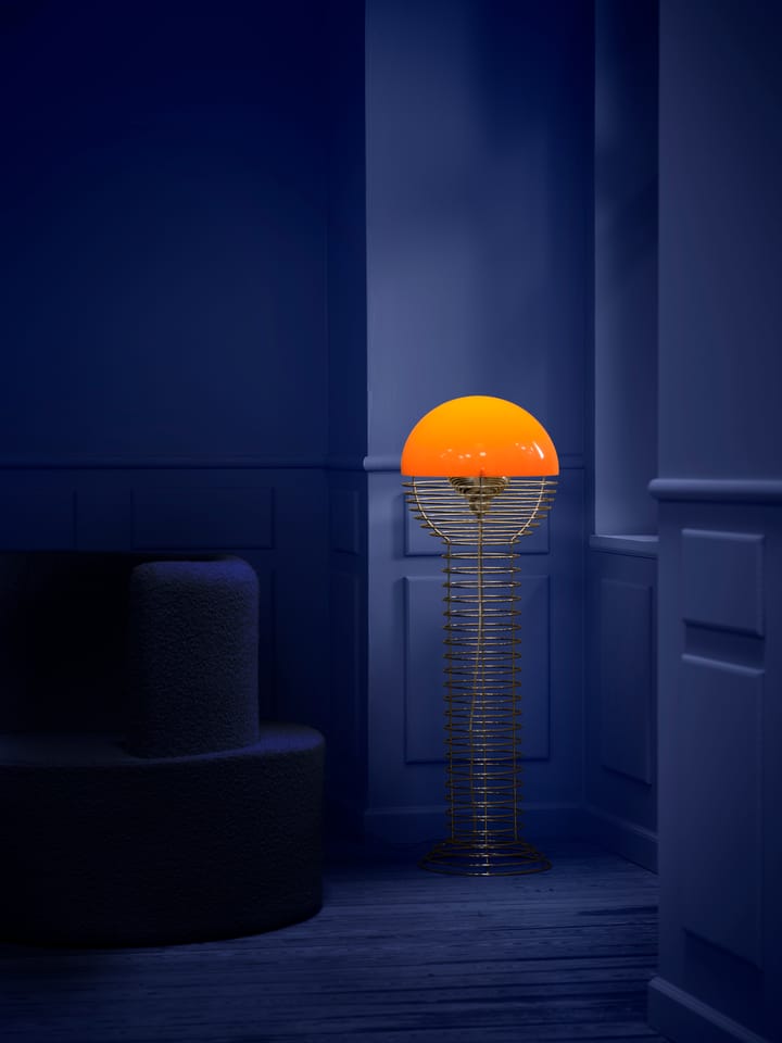 Lámpara de pie Wire - Chrome-orange - Verpan