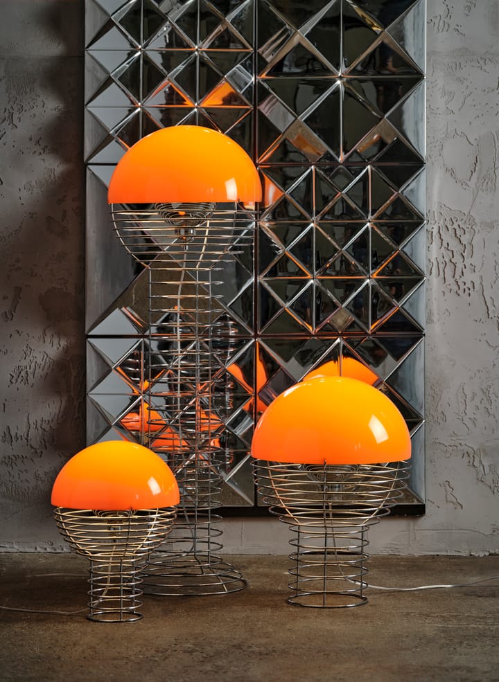 Lámpara de pie Wire, Chrome-orange Verpan