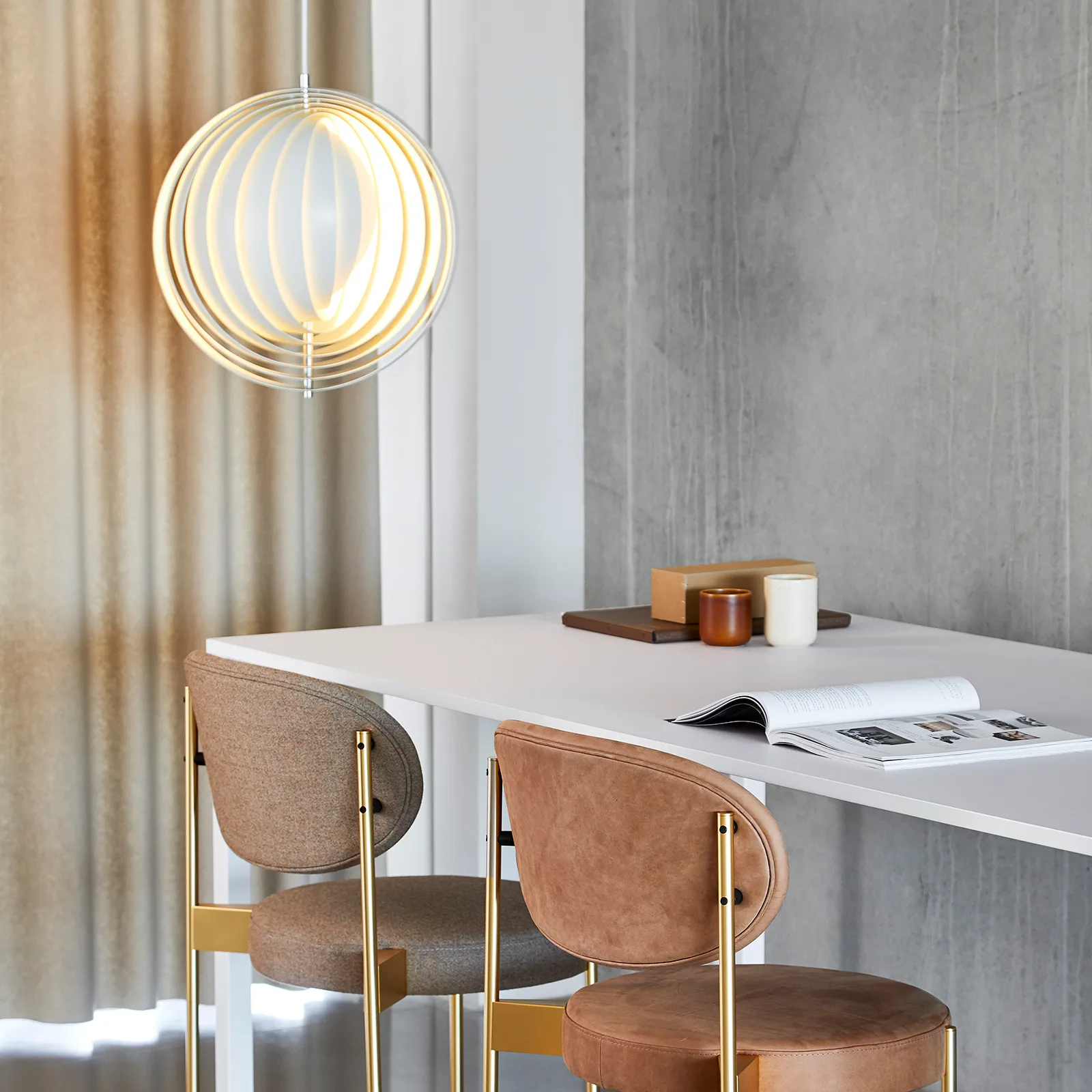 Lámpara de techo Moon Ø44,5 cm, blanco Verpan