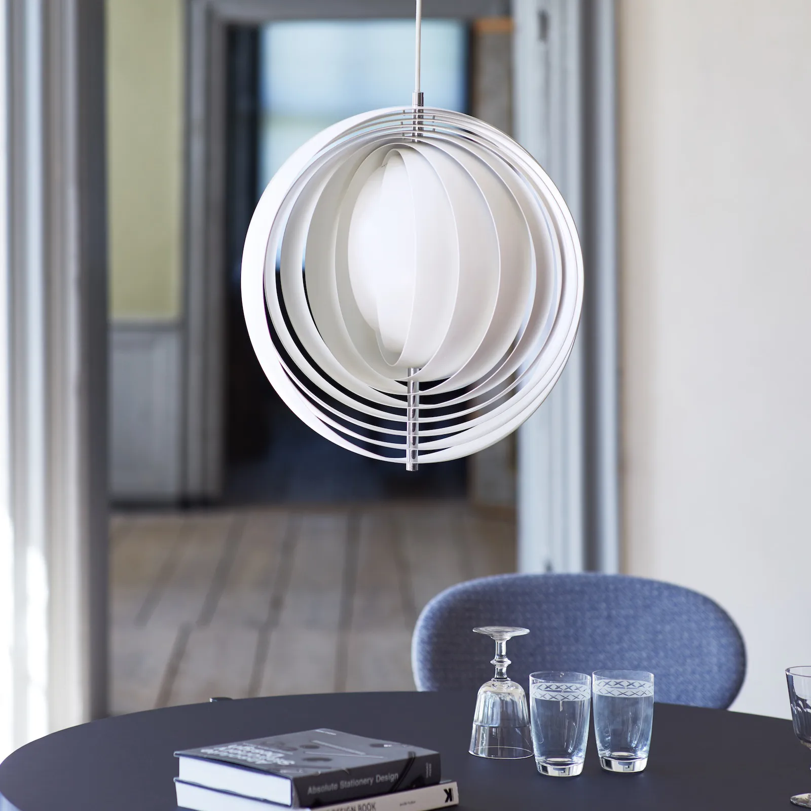 Lámpara de techo Moon, blanco, Ø44,5 cm Verpan