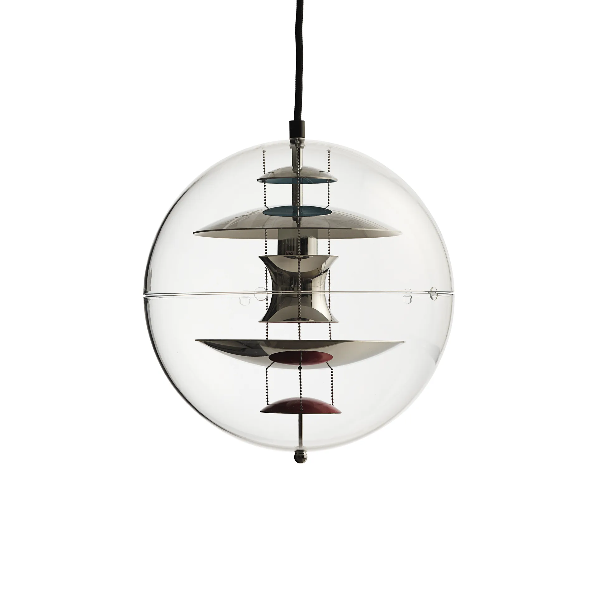 Lámpara de techo VP Globe Ø28cm, Chrome-red-blue Verpan