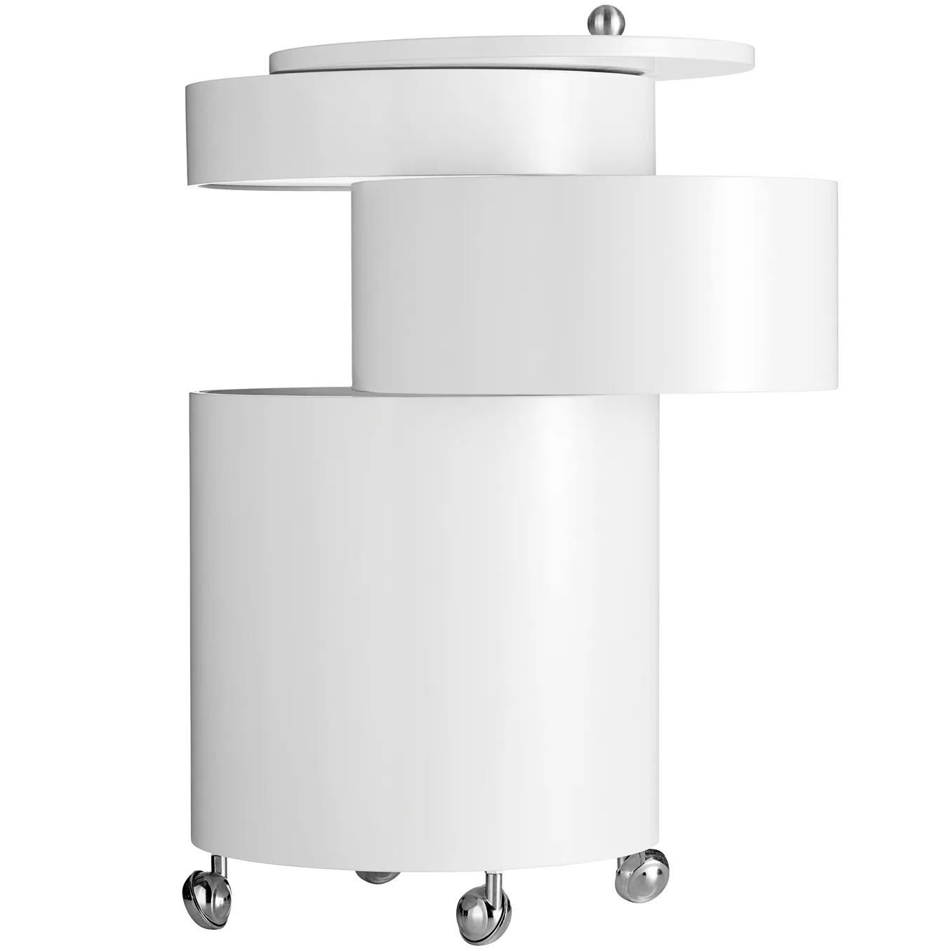 Mesa con ruedas Barboy, blanco Verpan