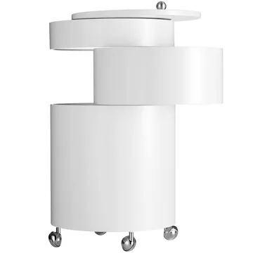 Mesa con ruedas Barboy - blanco - Verpan