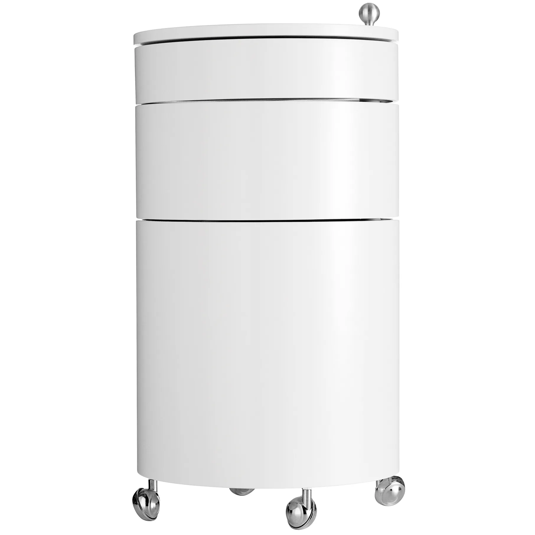 Mesa con ruedas Barboy, blanco Verpan