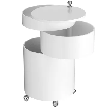 Mesa con ruedas Barboy - blanco - Verpan