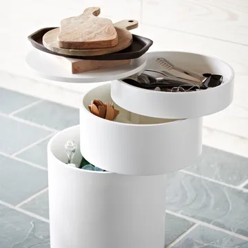 Mesa con ruedas Barboy - blanco - Verpan