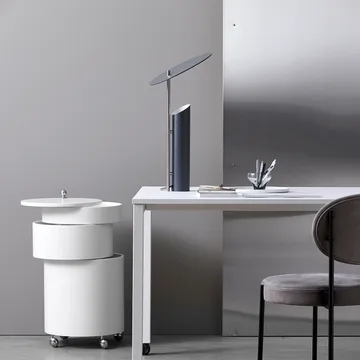 Mesa con ruedas Barboy - blanco - Verpan