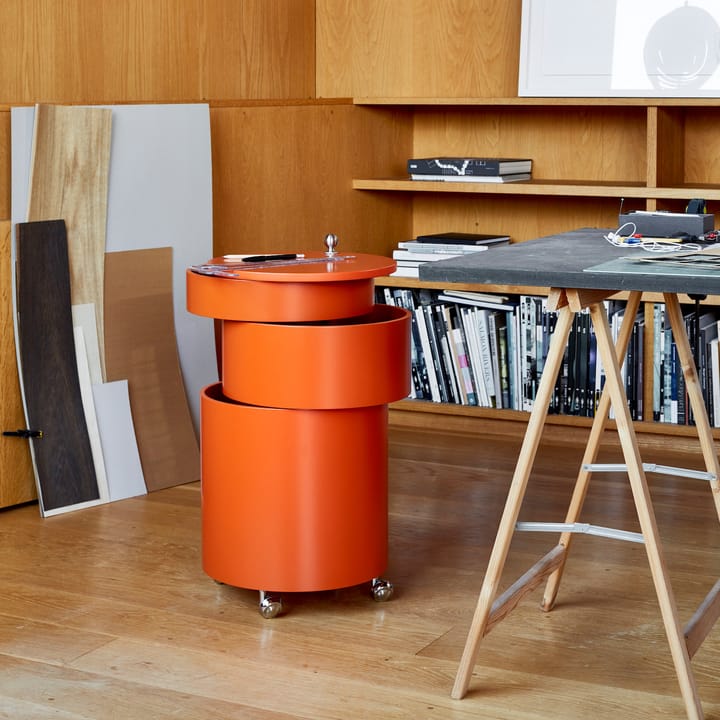 Mesa con ruedas Barboy, naranja Verpan