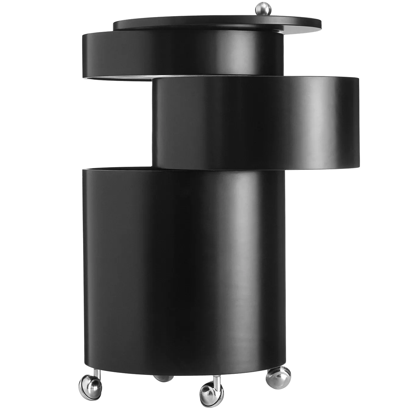 Mesa con ruedas Barboy, negro Verpan