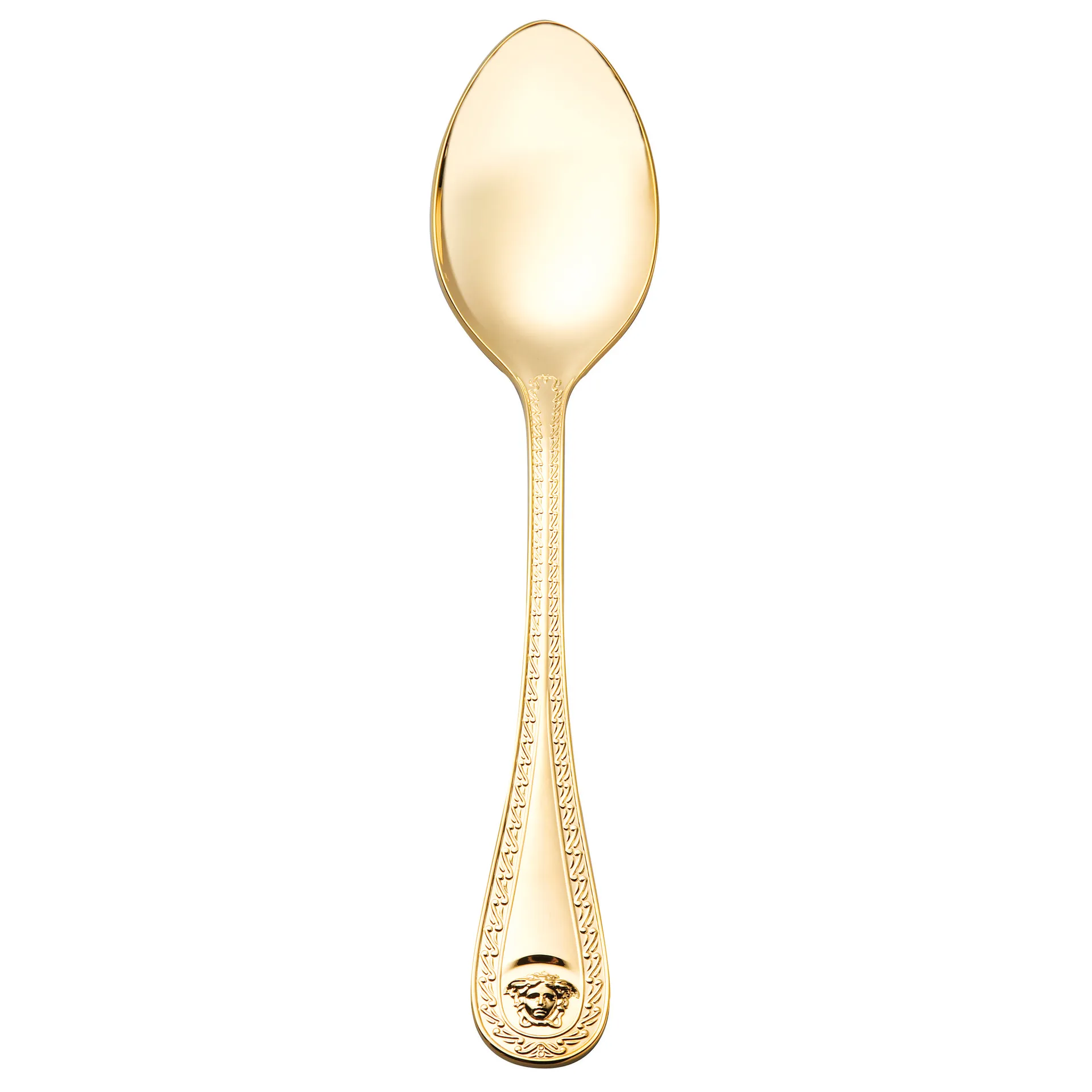 Cuchara de comida Versace Medusa chapado en oro, 20,5 cm Versace