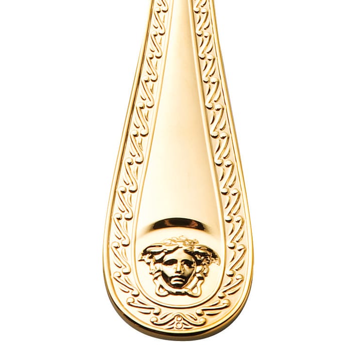 Cuchara de comida Versace Medusa chapado en oro, 20,5 cm Versace