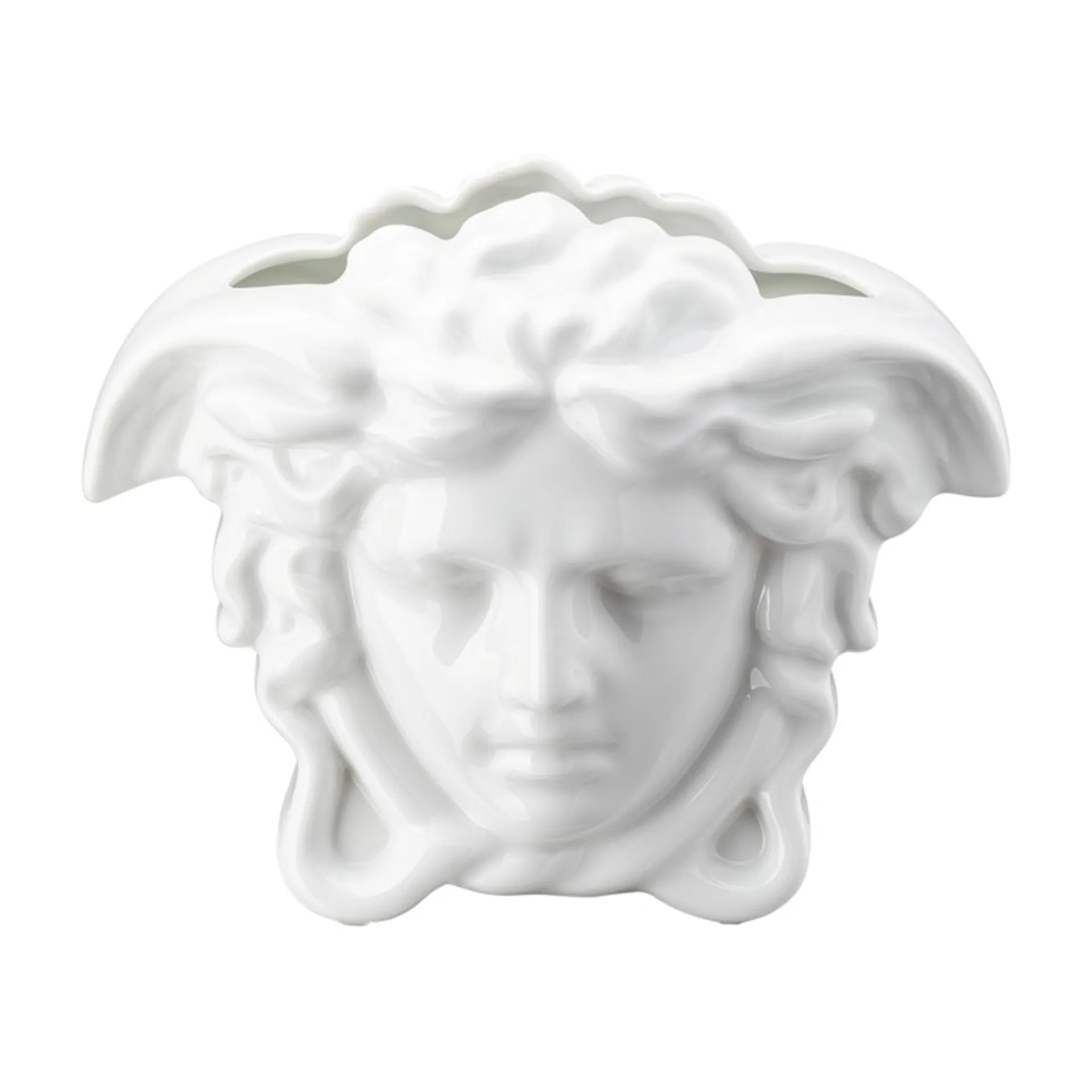 Jarrón Versace Medusa Grande 15 cm, blanco Versace