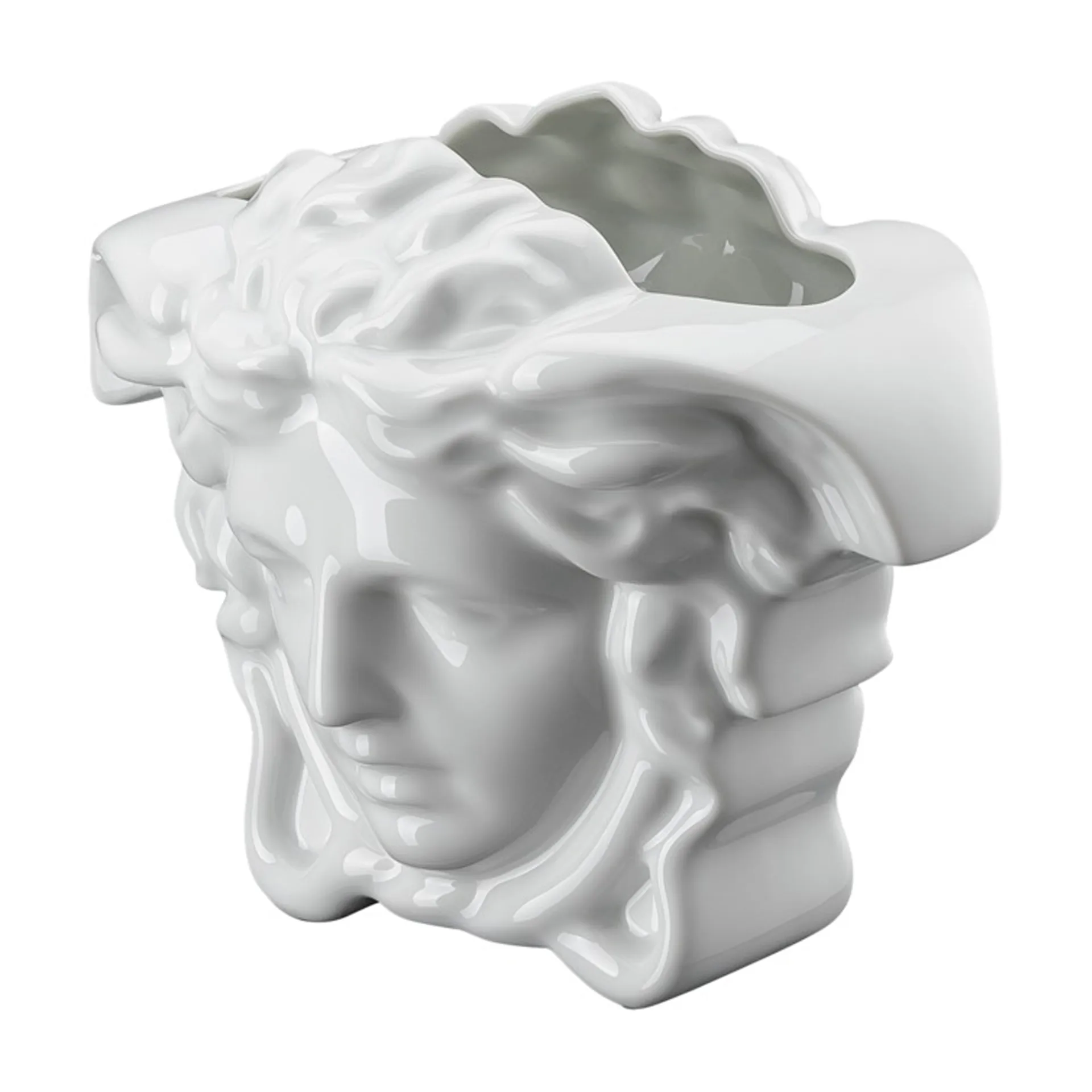 Jarrón Versace Medusa Grande 15 cm, blanco Versace