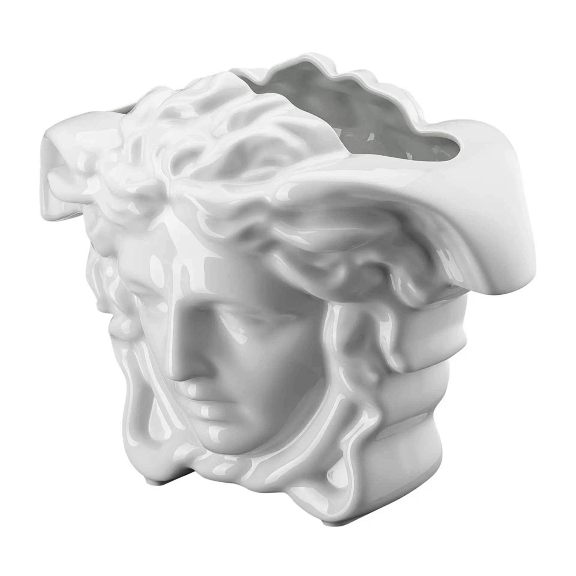 Jarrón Versace Medusa Grande 21 cm, blanco Versace
