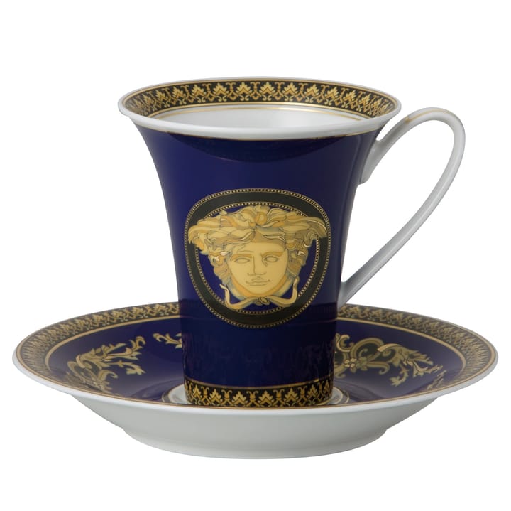 Taza con plato Versace Medusa Blue  - set - Versace