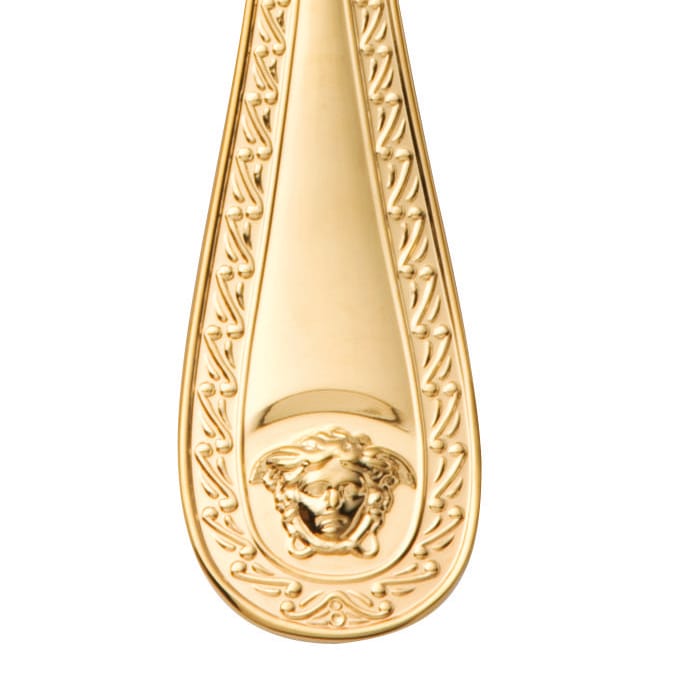Tenedor de comida Versace Medusa chapado en oro, 20,5 cm Versace