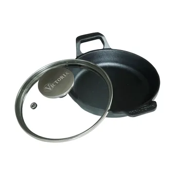 Mini olla redonda de hierro fundido esmaltado con tapa de vidrio - Ø14 cm - Victoria