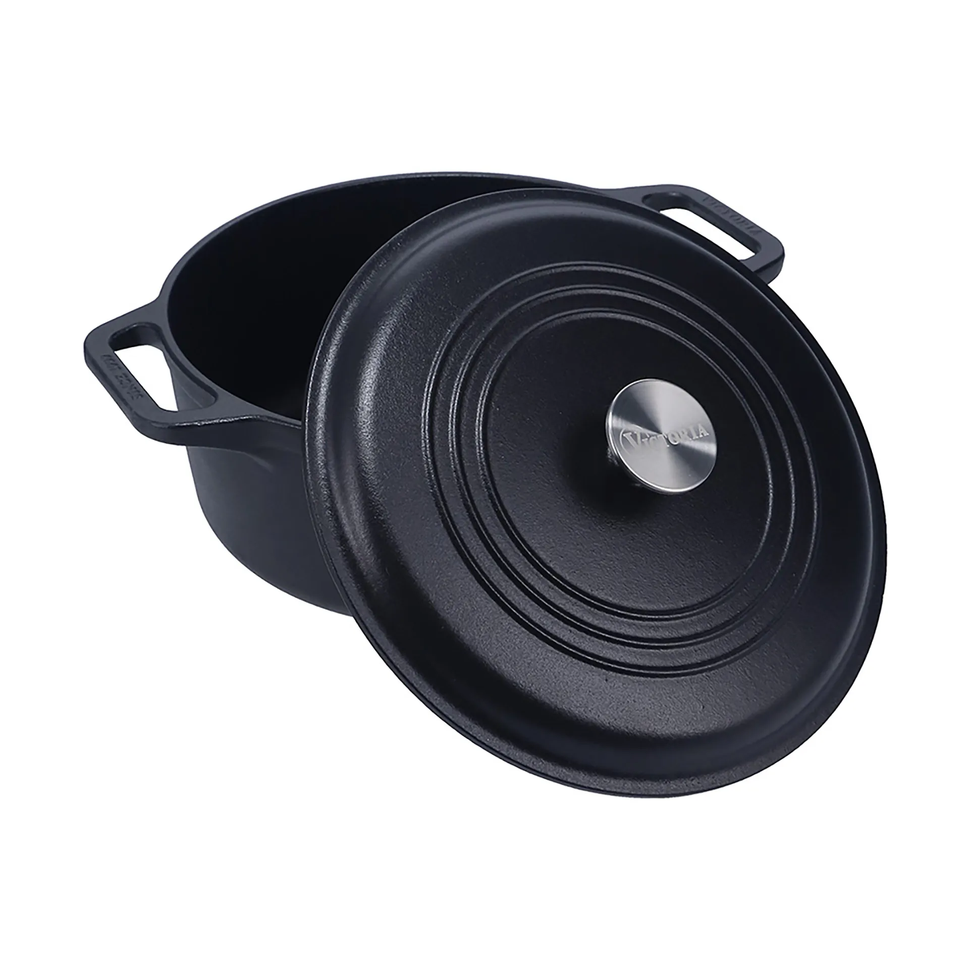 Olla de hierro fundido Victoria, previamente curada, 6,6 L Victoria