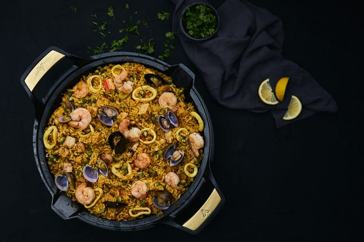 Paellera Signature hierro fundido pulido 33 cm, Negro Victoria