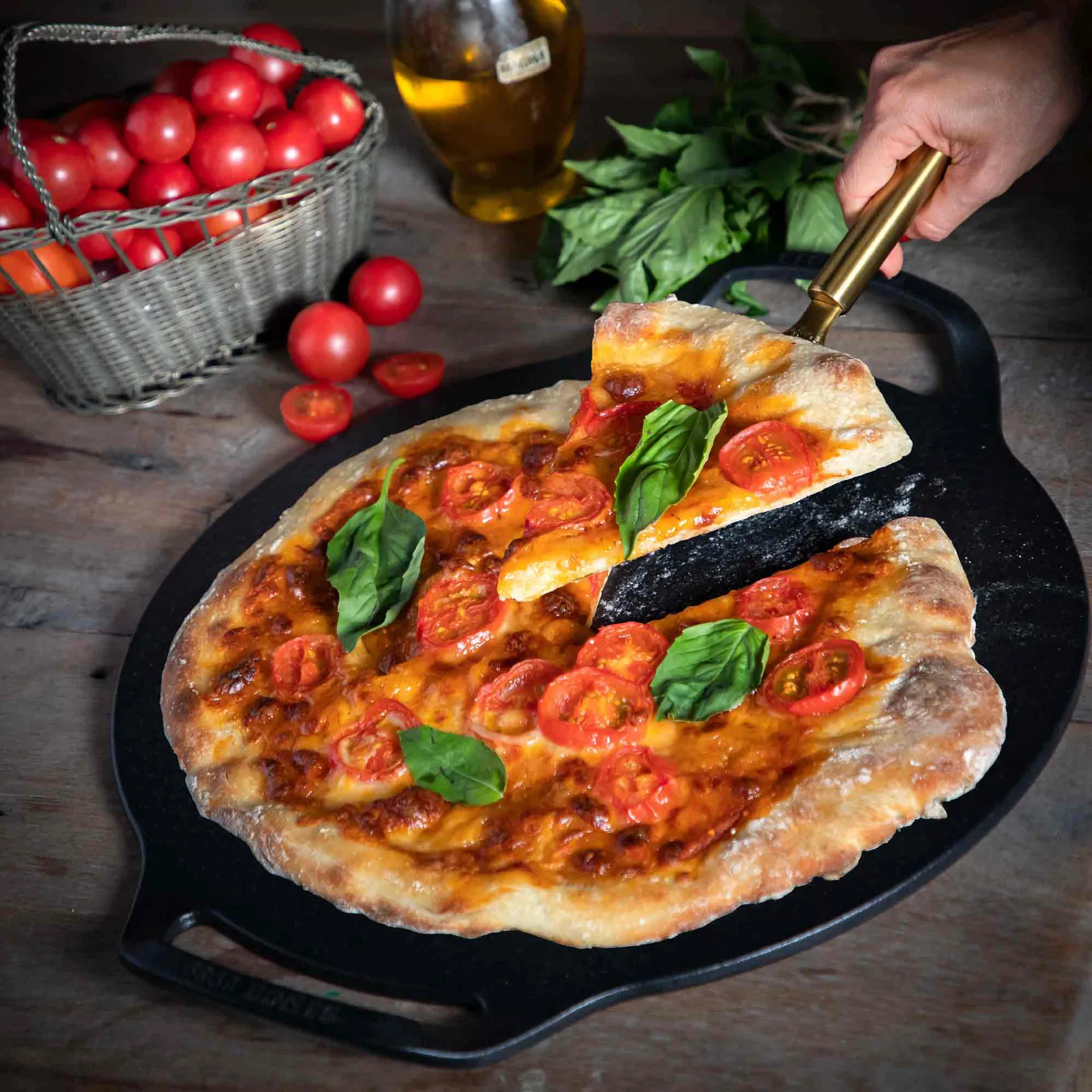 Piedra para pizza Victoria Ø38 cm, Negro Victoria