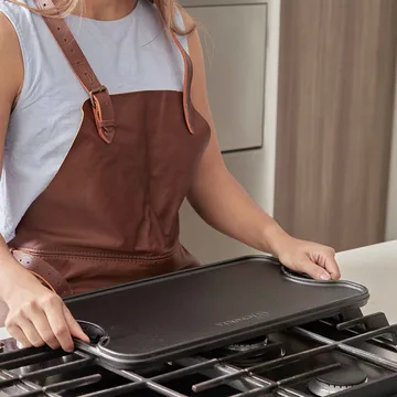 Plancha de hierro fundido reversible 25x47 cm - Negro - Victoria