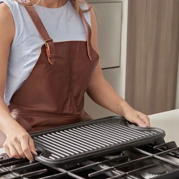 Plancha de hierro fundido reversible 25x47 cm - Negro - Victoria