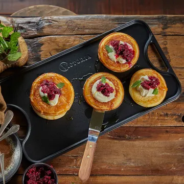 Plancha de hierro fundido reversible 25x47 cm - Negro - Victoria