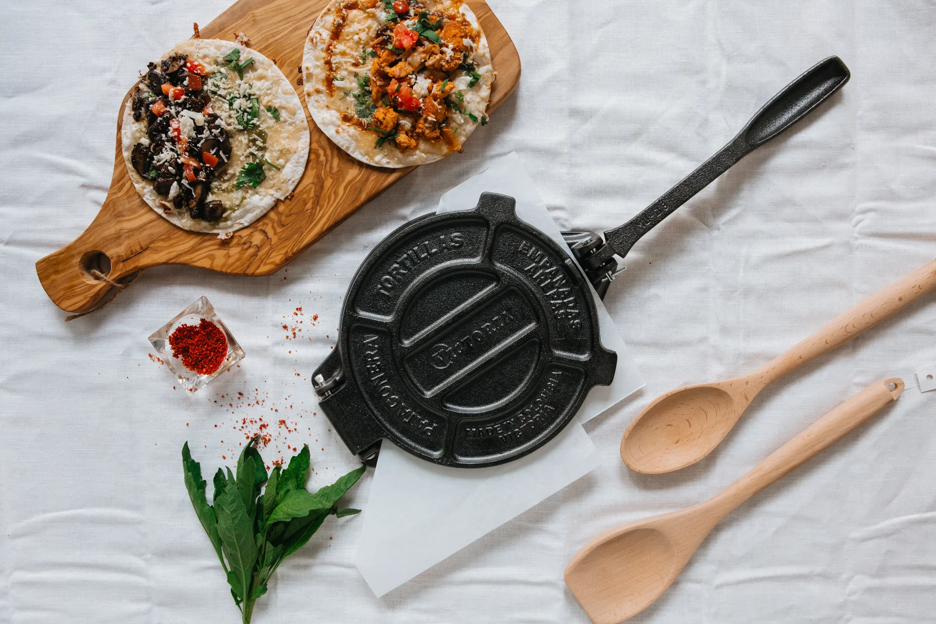 Prensa para tortillas de hierro fundido 20 cm, Negro Victoria